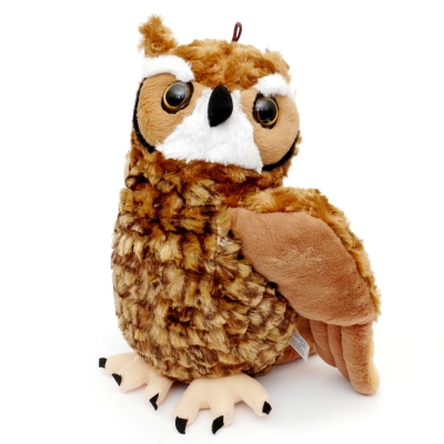 Pluszowa Sowa Puchacz 30 cm – Puszysta Przytulanka Deef