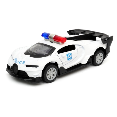 Radiowóz policji z napędem i dźwiękiem - model policyjnego ścigacza