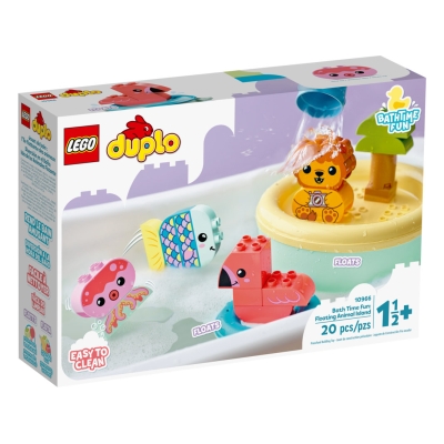LEGO® DUPLO® Moja pierwsza zabawa w kąpieli - pływająca wyspa ze zwierzątkami