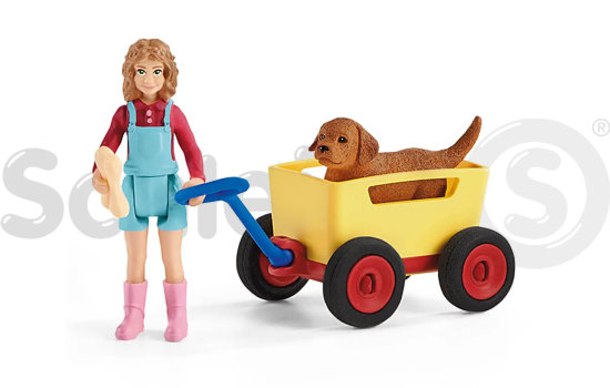 Schleich® Farm World - Zestaw z wózkiem dla psa