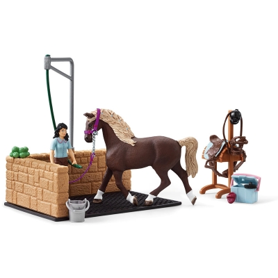 Schleich® HORSE CLUB - Punkt mycia Horse Club z Emily i Luną