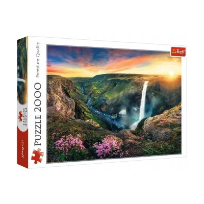 TREFL Puzzle 2000 - Wodospad Haifoss, Islandia