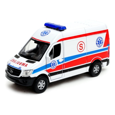 Mercedes-Benz Sprinter Panel Van Ambulans - model Welly - skala 1:34-39