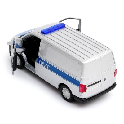 Volkswagen Transporter T6 Van Polizei - model Welly - skala 1:34-39