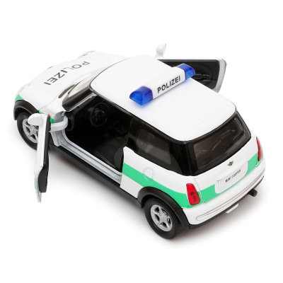 Mini Cooper Polizei - model Welly - skala 1:34-39