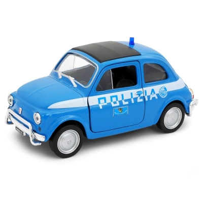 Fiat Nuova 500 Polizia - model Welly - skala 1:34-39
