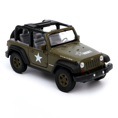 2007 Jeep Wrangler Rubicon (Army) - model Welly - skala 1:34-39