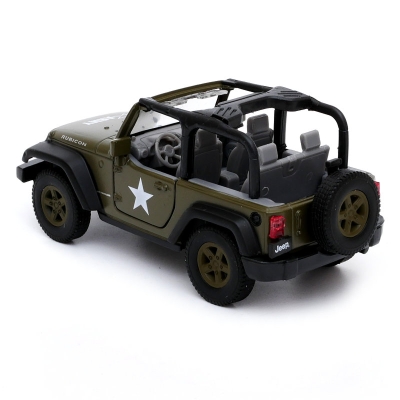 2007 Jeep Wrangler Rubicon (Army) - model Welly - skala 1:34-39