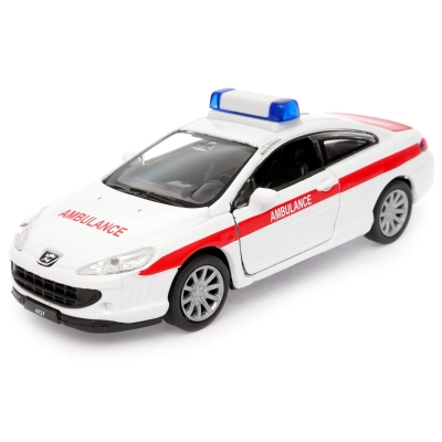 Peugeot Coupe 407 Ambulance - model Welly - skala 1:34-39