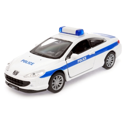 Peugeot Coupe 407 Police - model Welly - skala 1:34-39