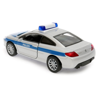 Peugeot Coupe 407 Polizei - model Welly - skala 1:34-39