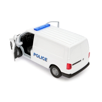 Volkswagen Transporter T6 Van Police - model Welly - skala 1:34-39