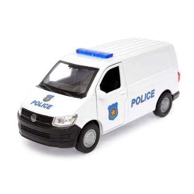 Volkswagen Transporter T6 Van Police - model Welly - skala 1:34-39